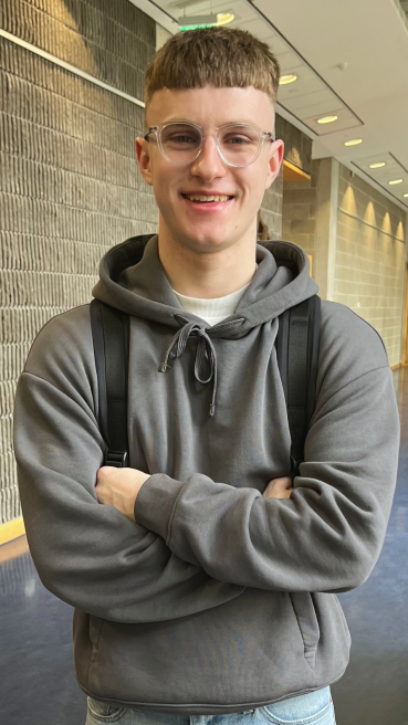 Male MIC student in the TARA building.