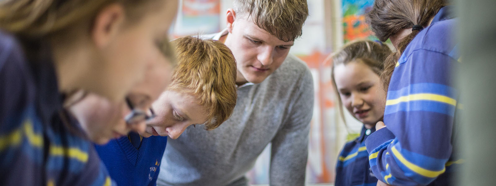 MIC student teacher in the classroom