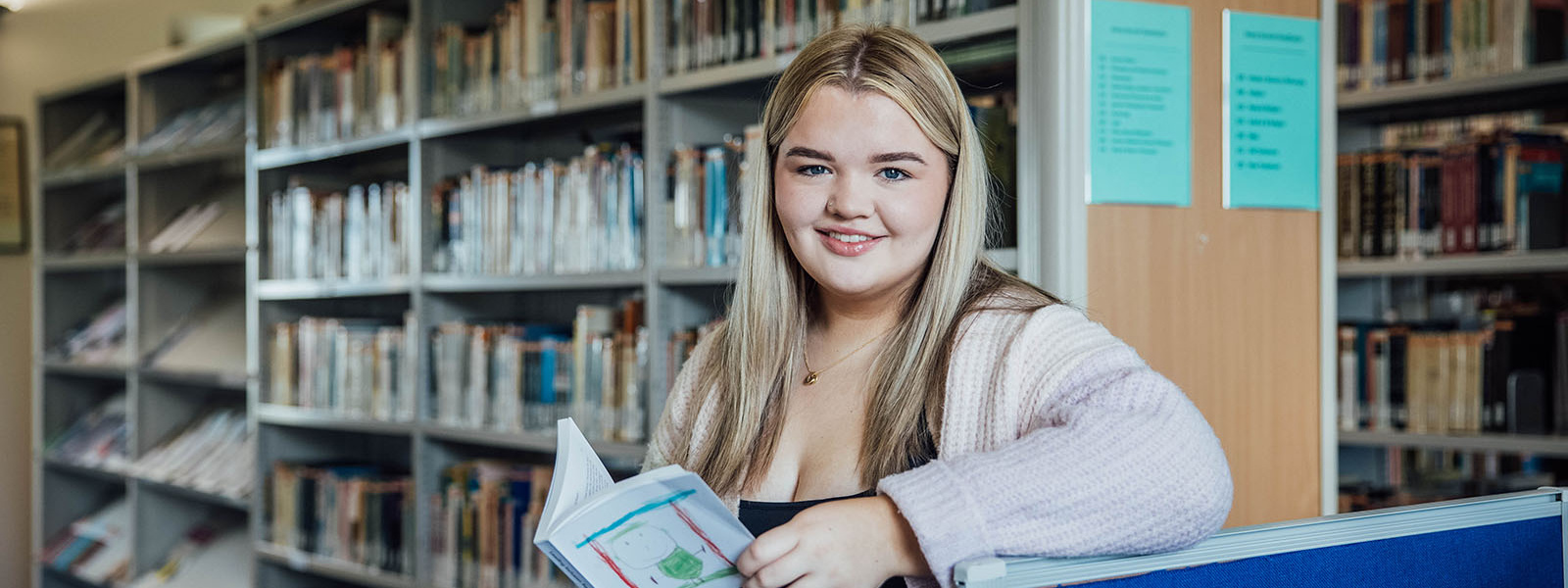 Student in MIC Thurles library