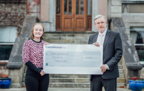 Abby Purcell Pictured with Professor Eugene Wall, President of MIC