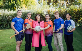 Elite Sports Scholarship Awardees pictured with Acting President of MIC Professor Niamh Hourigan