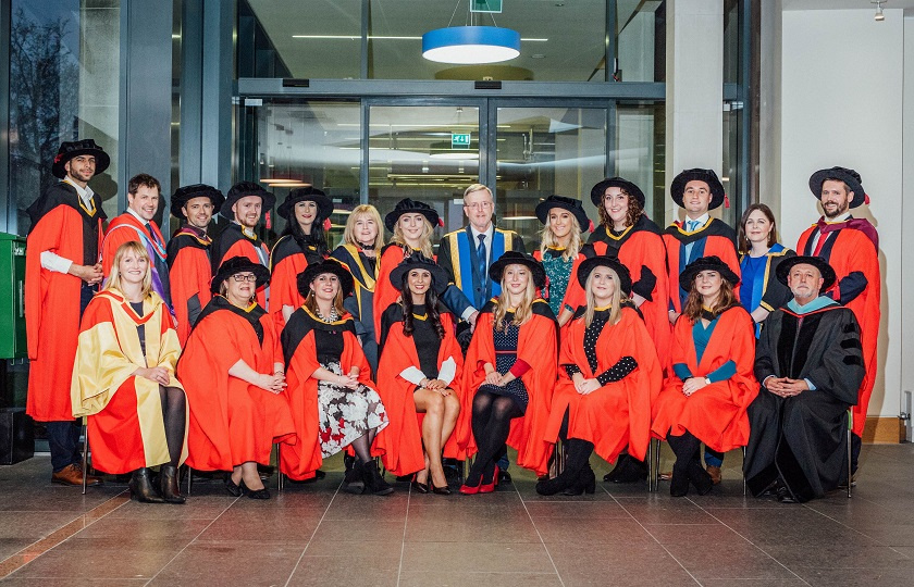 2019 PhD graduates from Mary Immaculate College with President, Deans & Head of Graduate School