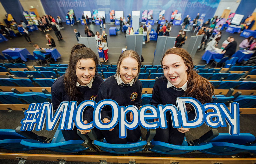 Post-primary school students pictured at the MIC Open Day