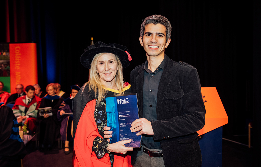 Mateus Miranda pictured with his supervisor Dr Anne O'Keeffe