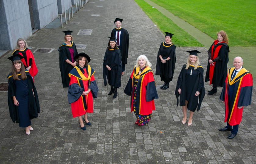 Photo of the first graduating class and course leaders at MIC's 2021 Graduation ceremony