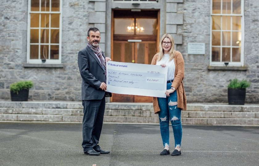 Amy Coffey, from Waterford, pictured with Dr Finn Ó Murchú