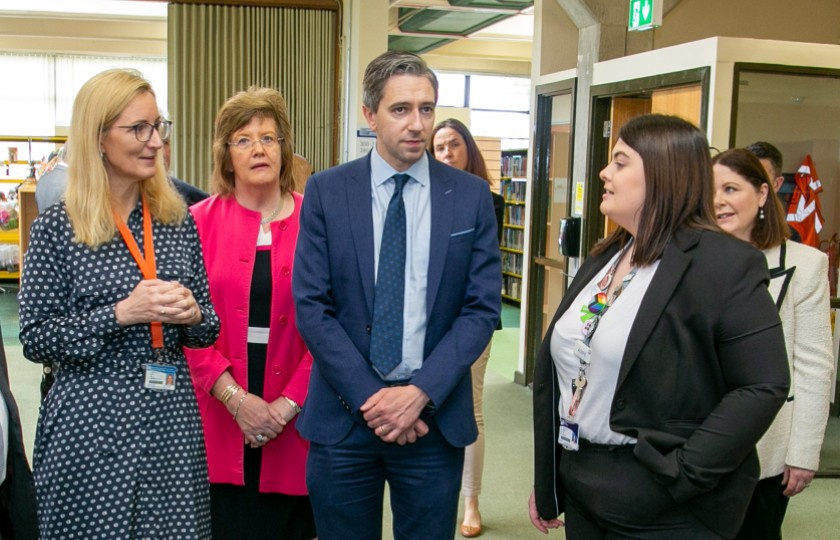 Áine Finucane, Minister Simon Harris and Aoife Gleeson