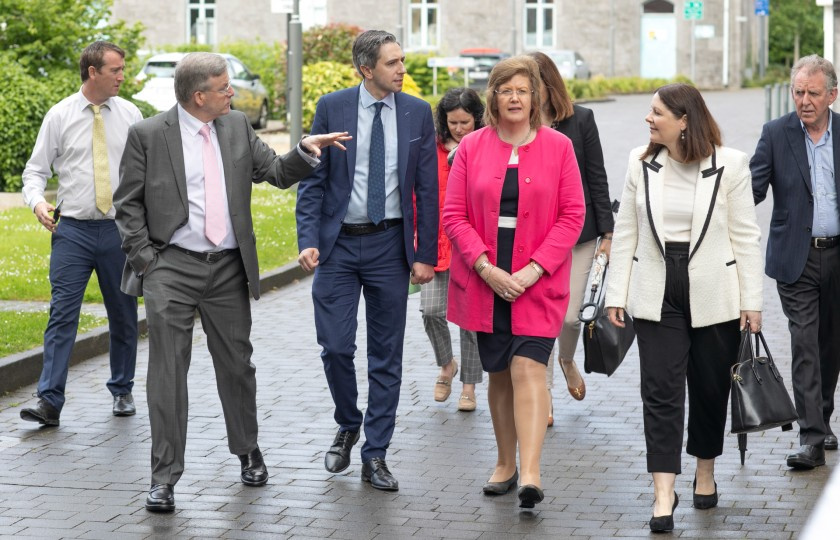 President Eugene Wall and Minister Simon Harris