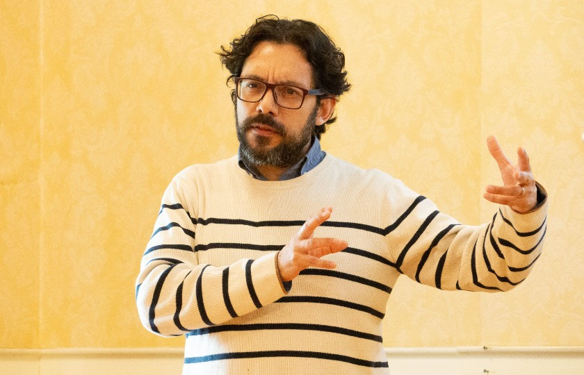 Dr Daneil Vazquez, Head of the Department of Philosophy, speaks at Philosophy Café