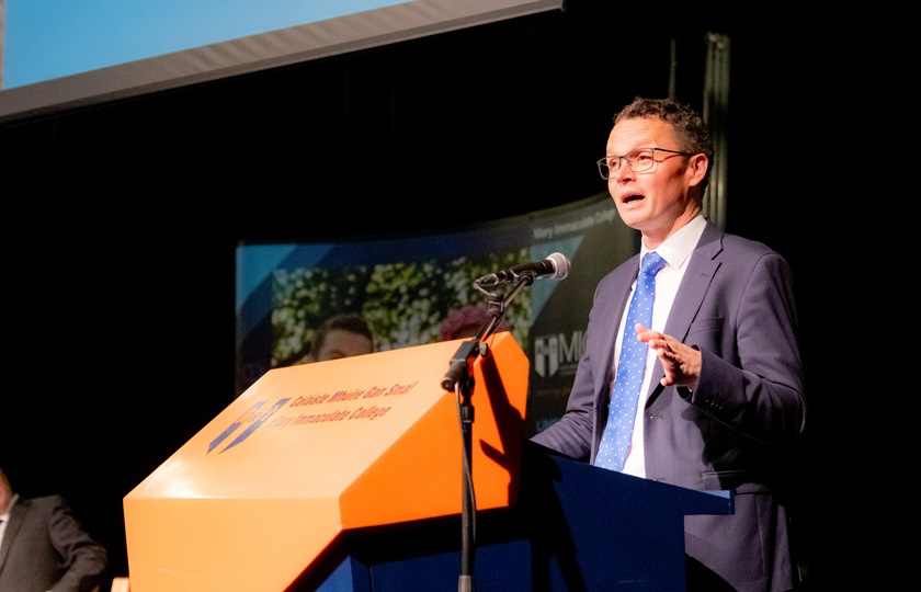 Minister Patrick O'Donovan at the American Conference for Irish Studies (ACIS) at Mary Immaculate College, Limerick 