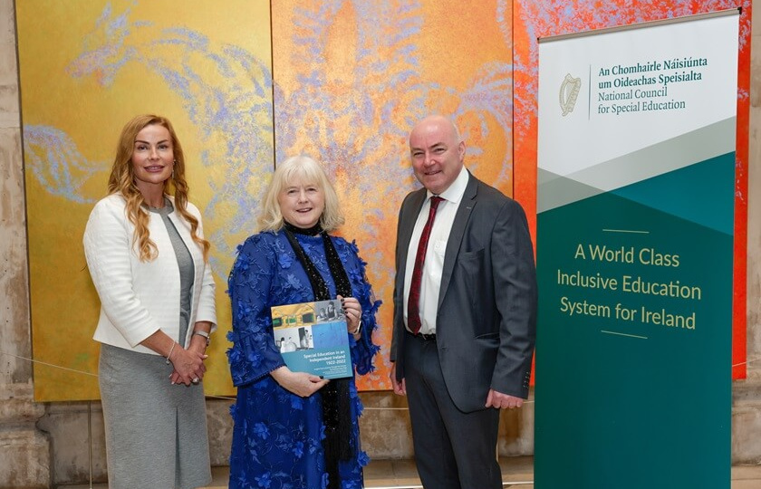 Photo (L-R): Jennifer Doran, Head of Finance, Governance & Research at the NCSE; Professor Emer Ring, Dean of Education at MIC and author of Special Education in an Independent Ireland 1922-2022. Insights from a Journey through the Century, and John Kearney, Chief Executive Officer of the NCSE.