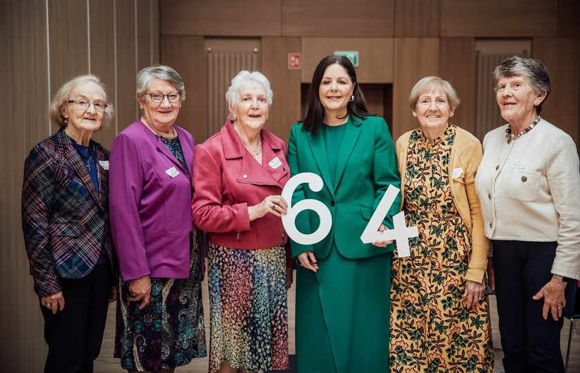 MIC Alumni Reunion 2024 Class of 1964 graduates with Acting MIC President, Prof. Niamh Hourigan