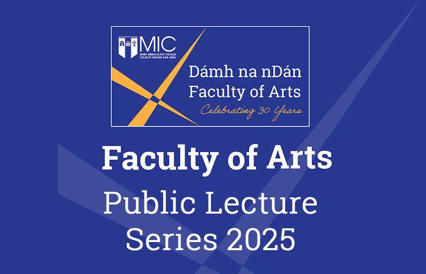 Blue cover graphic with Faculty logo for Faculty of Arts Lecture Series 2025